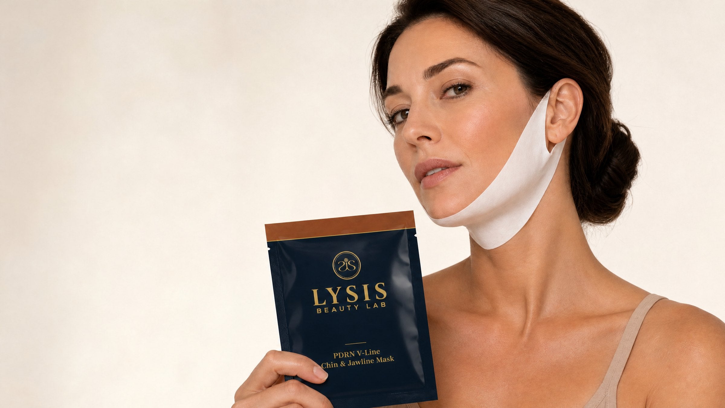 LYSIS PDRN V-line chin and jawline hydrogel mask with deep navy sachet